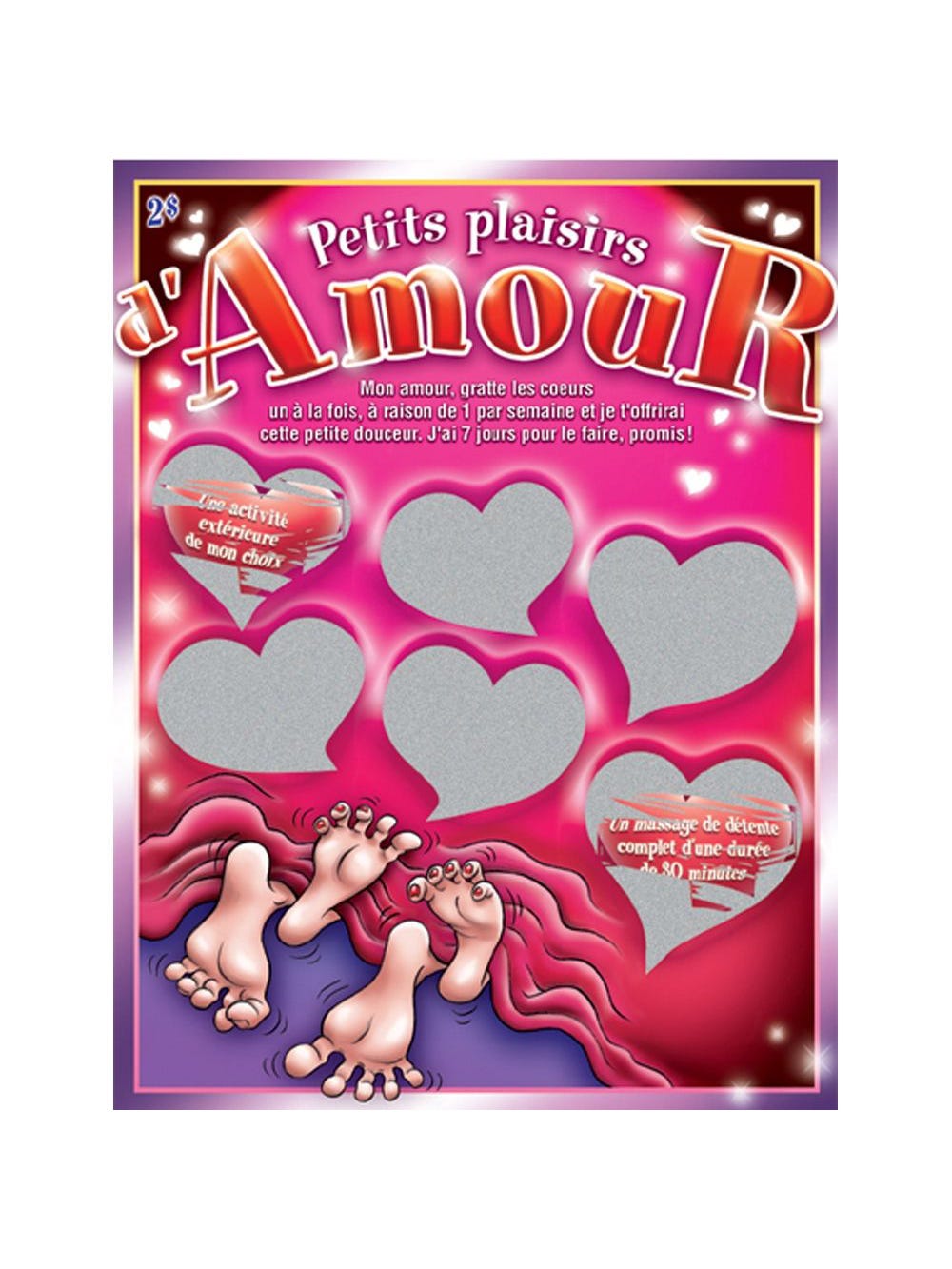 Jeu de Cartes à Gratter Petits Plaisirs d'Amour main product photo