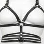 Harnais soutien-gorge en cuir Deluxe