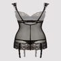 Ensemble nuisette et string noir en dentelle avec jarretelles Treasure Me 