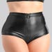 Culotte ouverte zip Fierce wetlook noir