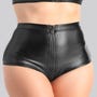 Culotte ouverte zip Fierce wetlook noir