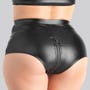 Culotte ouverte zip Fierce wetlook noir
