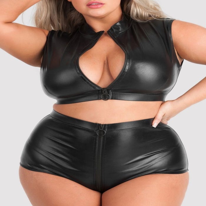Culotte taille haute wetlook Fierce