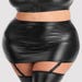 Mini jupe porte-jarretelles Fierce wetlook noir GT