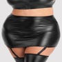 Mini jupe porte-jarretelles Fierce wetlook noir GT