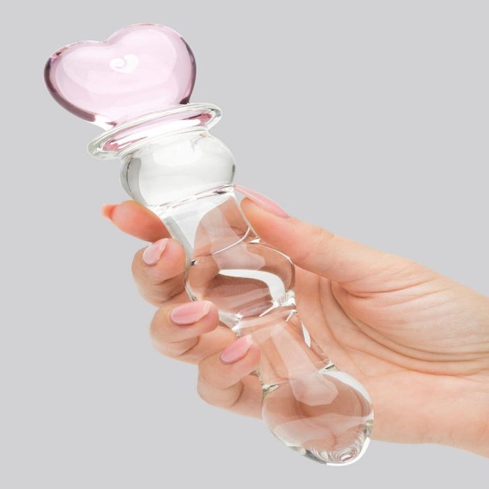 Dildo en verre Beaded Heart Sensual Glass