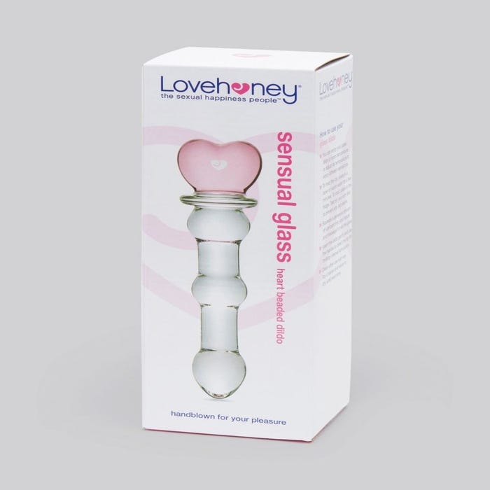Dildo en verre Beaded Heart Sensual Glass