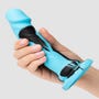 Gode ventouse silicone multicolore bleu 17,8 cm Luxe