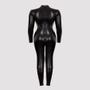 Combinaison zip Fierce wetlook noir GT