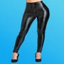 Legging zip effet cuir Fierce