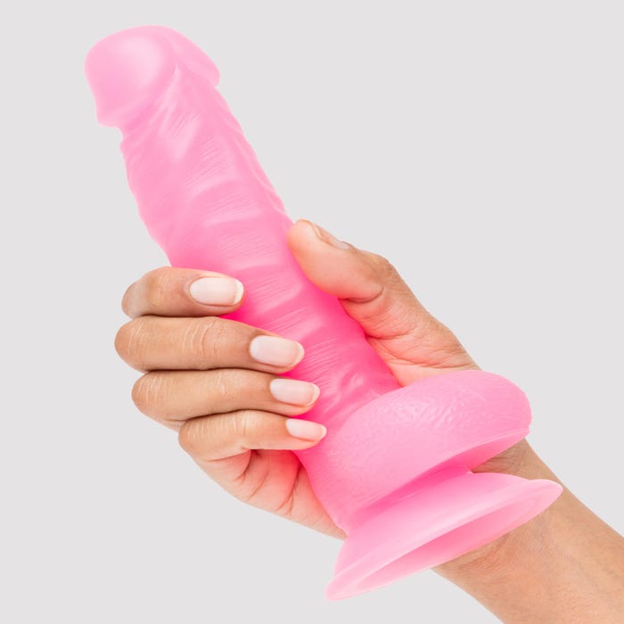 Gode ventouse phospho 20,3 cm BASICS rose