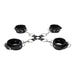 Menottes Poignets & Chevilles Cuir Noires