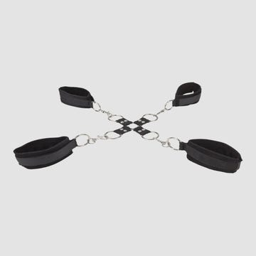 Menottes Poignets & Chevilles Velcro Noires