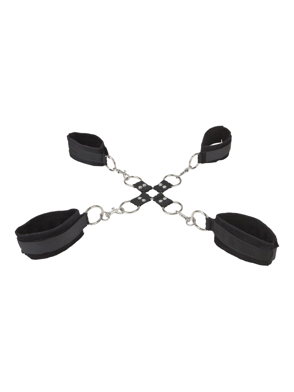 Menottes Poignets & Chevilles Velcro Noires main product photo