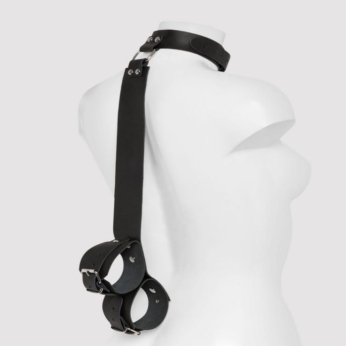 Attache collier et menottes en cuir Deluxe