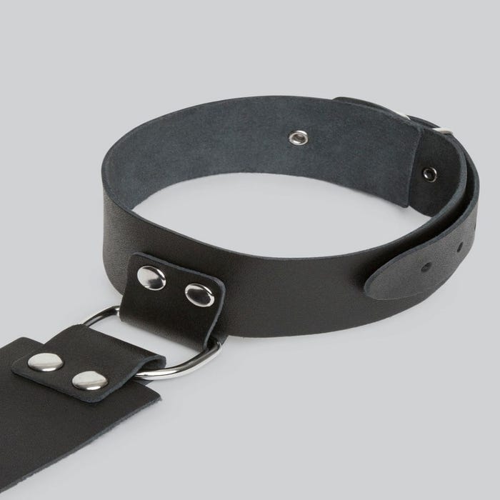 Attache collier et menottes en cuir Deluxe