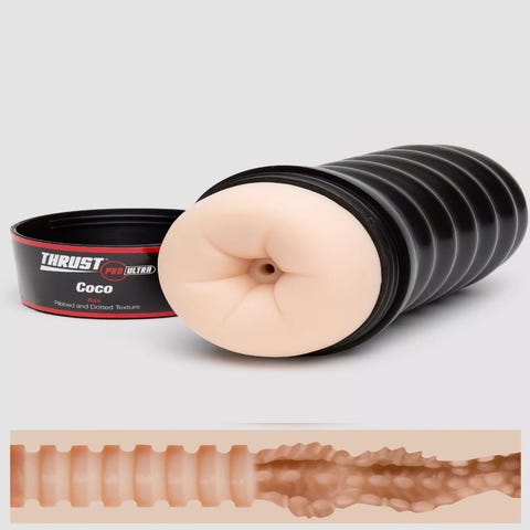 Masturbateur anus perlé et nervuré Pro Ultra