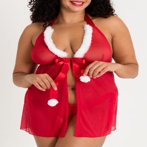 Nuisette babydoll mère Noël Fantasy Santa GT