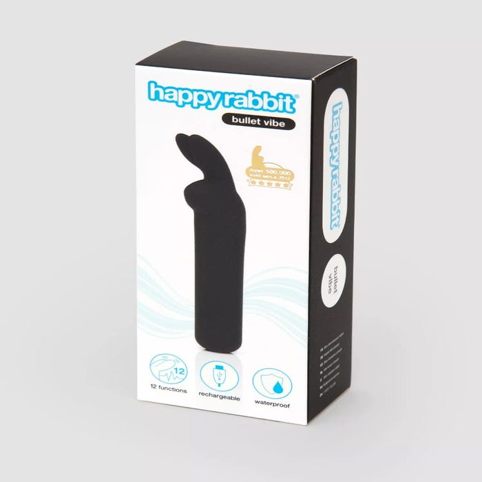 Stimulateur bullet rabbit rechargeable noir