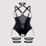Body ouvert effet harnais Fierce wetlook noir