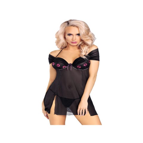 Nuisette & String Kastalia Black