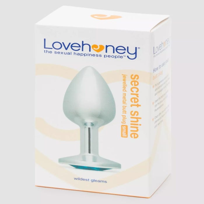 Plug anal bijou Secret Shine small bleu 52 g