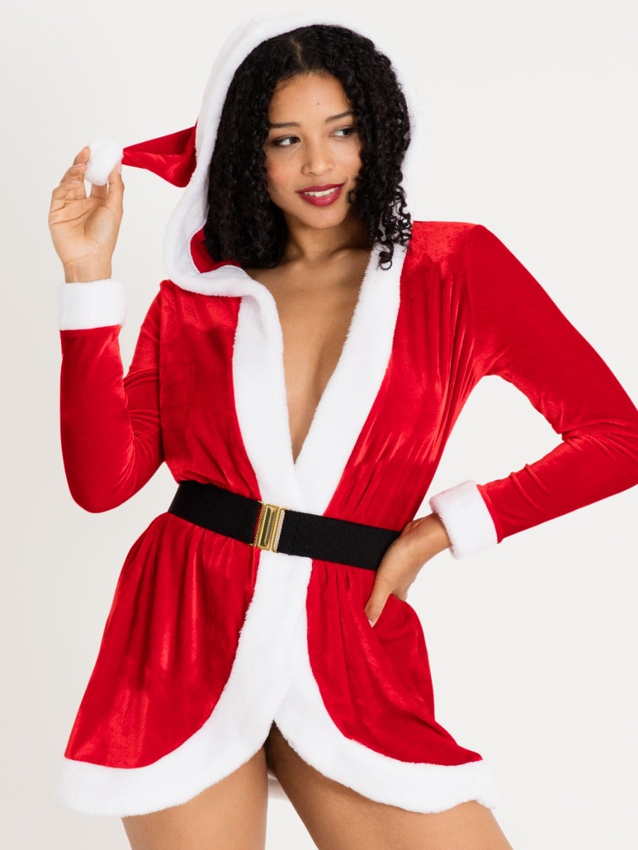 Robe capuche mère Noël Fantasy Santa