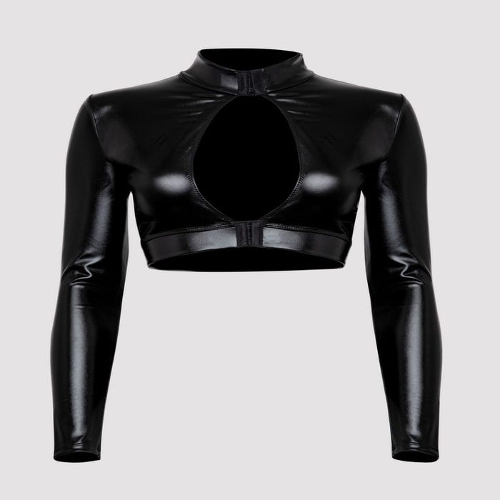 Crop top wetlook manches longues Fierce