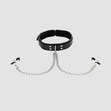 Collier avec Pinces à Seins Soumission