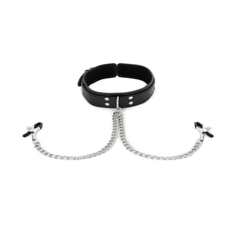 Collier avec Pinces à Seins Soumission
