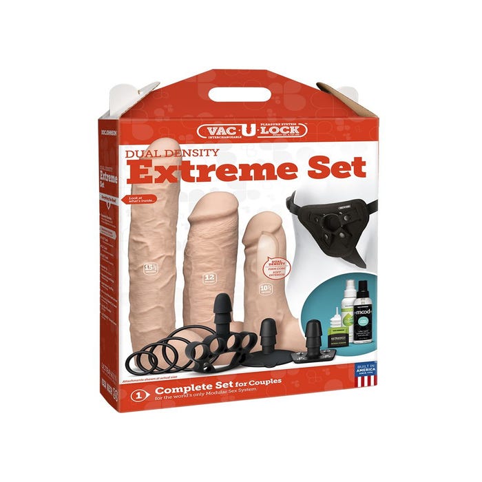 Coffret Gode Ceinture Vac-U-Lock Dual Density Extreme
