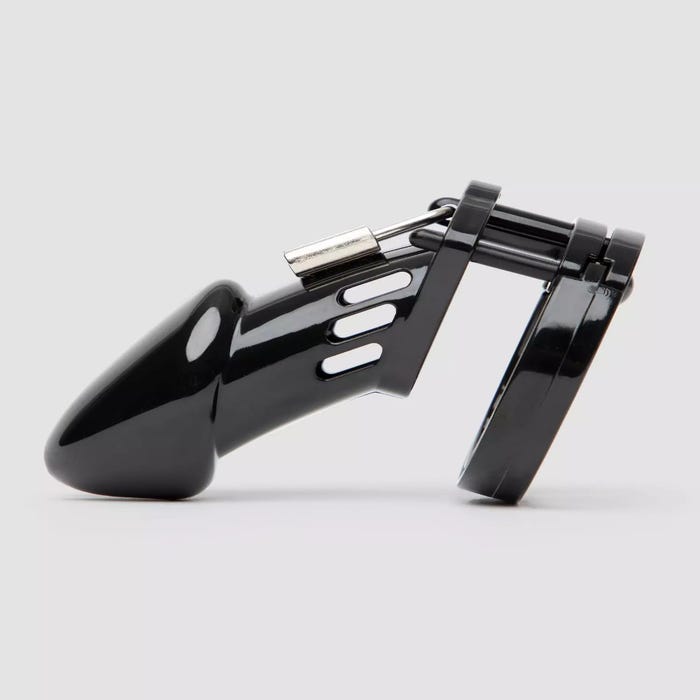 Cage de chasteté en plastique 7,6 cm Deluxe noir
