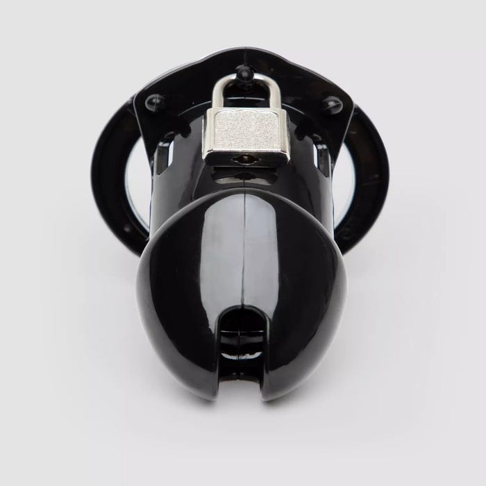 Cage de chasteté en plastique 7,6 cm Deluxe noir