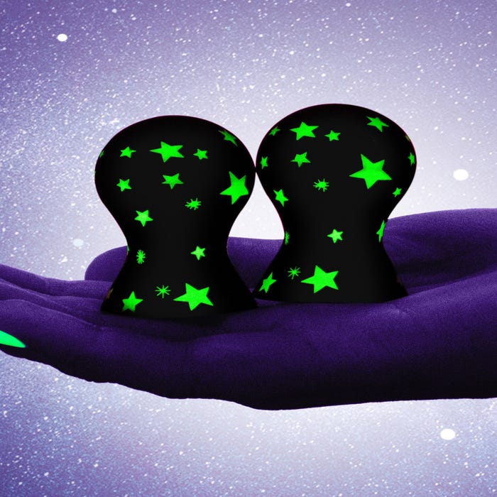 Pompes à tétons silicone phospho Lucky Stars