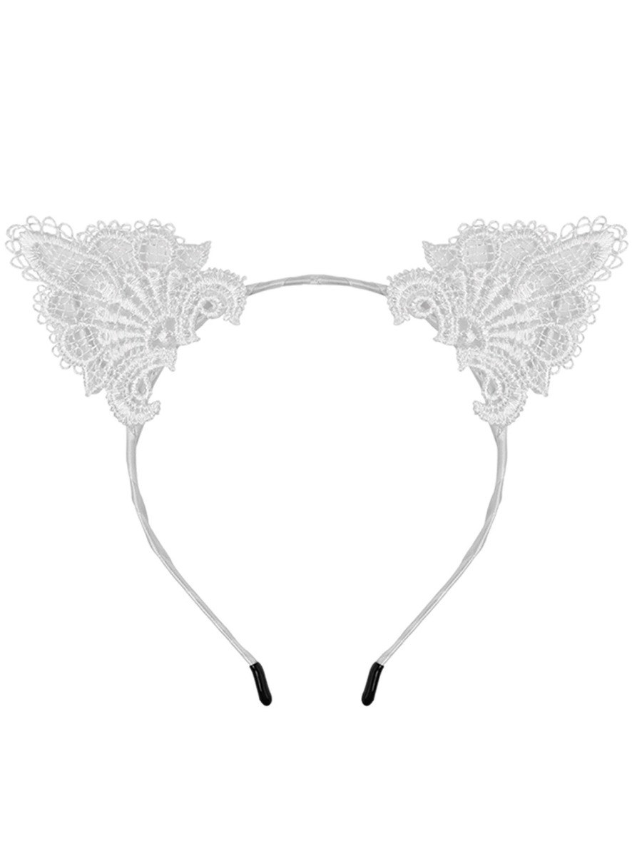 Serre-tête oreilles de chat dentelle