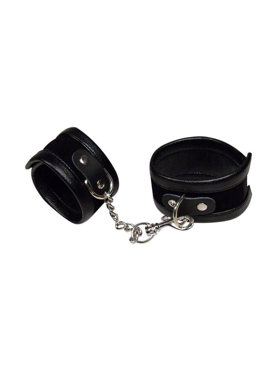 Menottes Noires Imitation Cuir 2