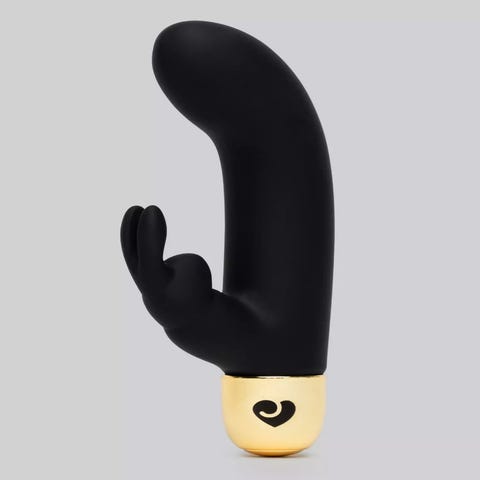 Vibromasseur rabbit mini point G Frisky noir et or
