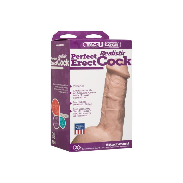 Gode Vac-U-Lock Perfect Erect Cock 17,8 cm