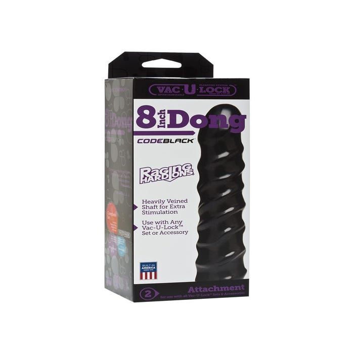 Dildo Vac-U-Lock Dong Code Black 20,5 cm
