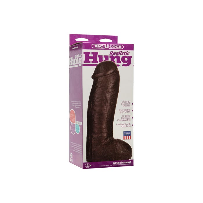 Gode XXL Vac-U-Lock Realistic Hung 31,7 cm