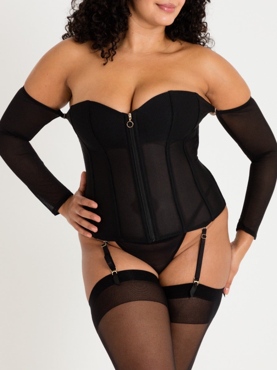 Corset manches longues Secret Silhouette noir 3X/4X