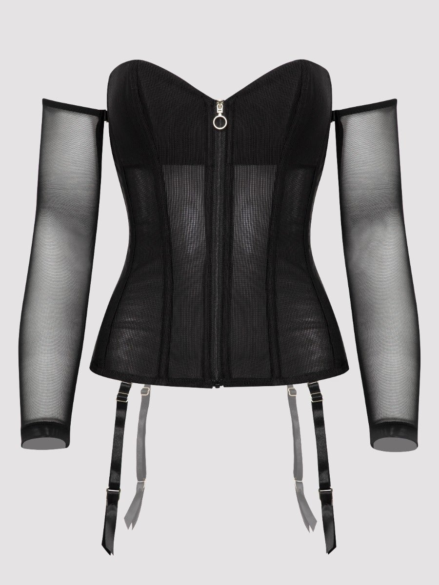 Corset manches longues Secret Silhouette noir 3X/4X