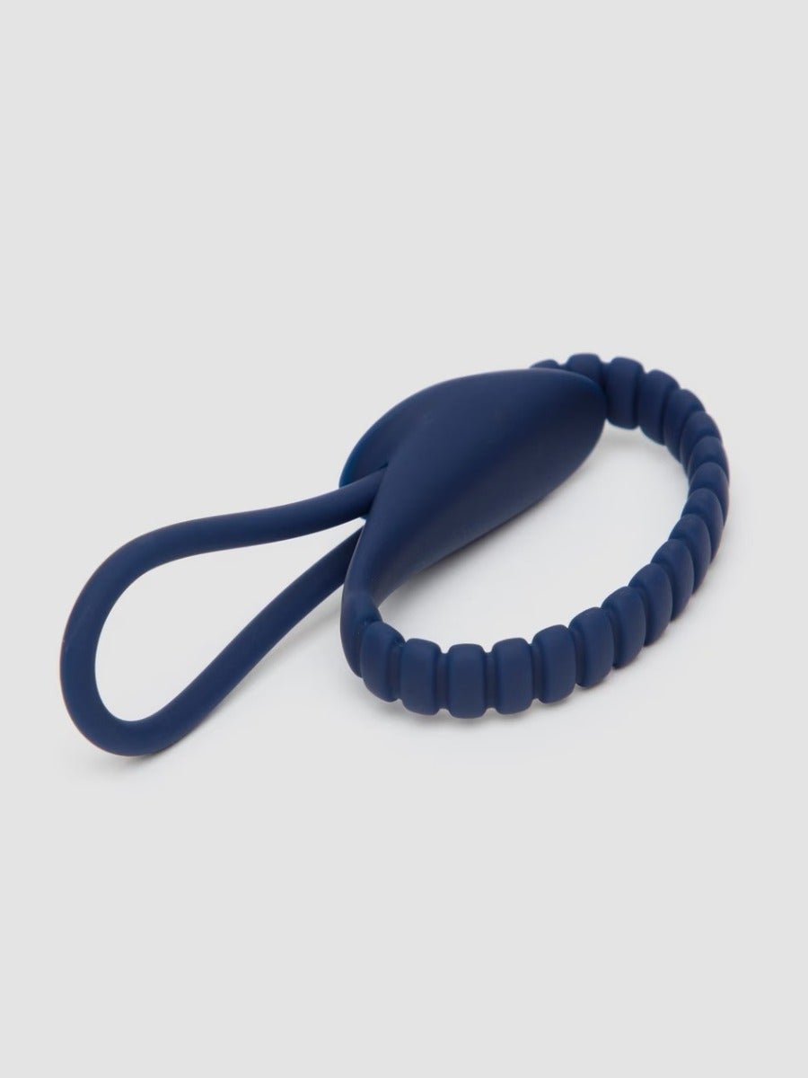 Lovehoney Cockring ajustable en silicone bleu Super Looper