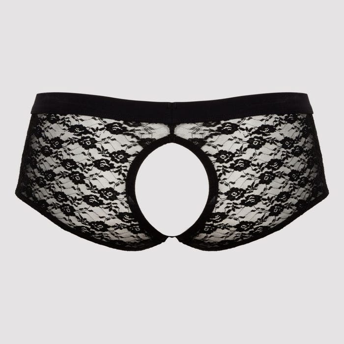 Boxer ouvert dentelle noir