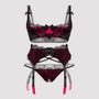 Ensemble 3 pièces ouvert Boudoir Belle fuchsia GT