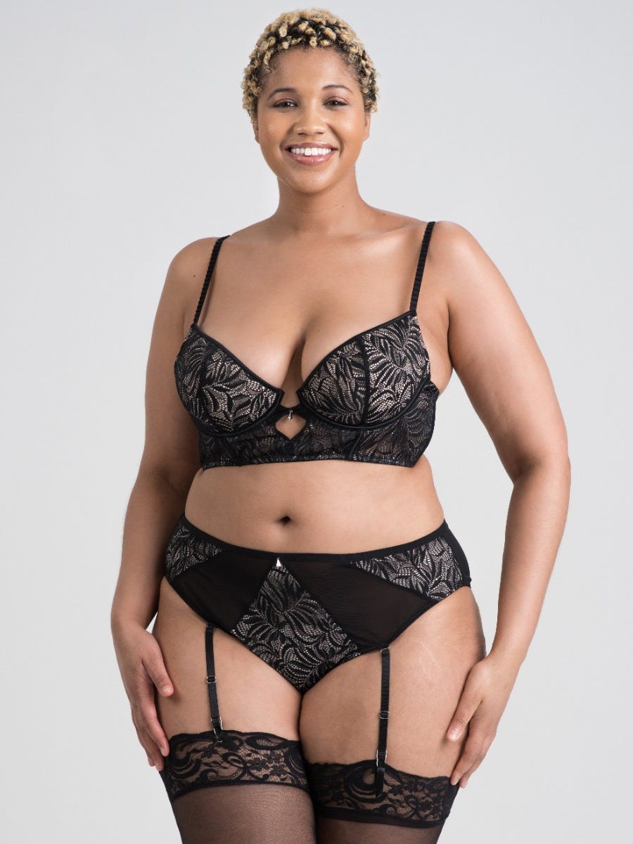 Ensemble 2 pièces ouvert Parisienne Charm noir GT main product photo