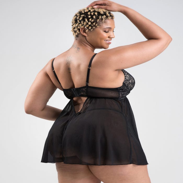 Nuisette babydoll Parisienne Charm noir GT