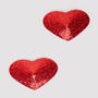 Cache-tétons coeur Oh! rouge