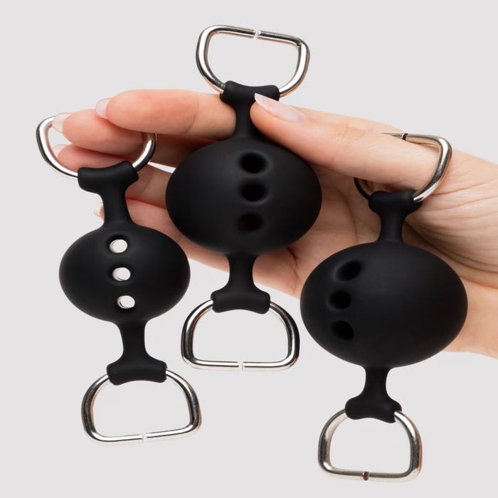 Kit de 3 bâillons boules en silicone Bondage Boutique