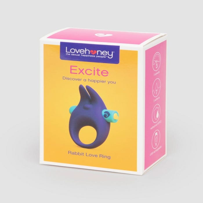 Anneau vibrant rabbit Excite Love Ring violet